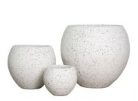 Terrazzo Ball Pot - White